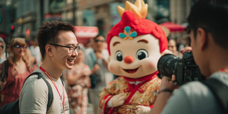 Birthday Blessing Ceremony with God of Fortune – Lion Dance, Mascots & Prosperity Rituals in Singapore