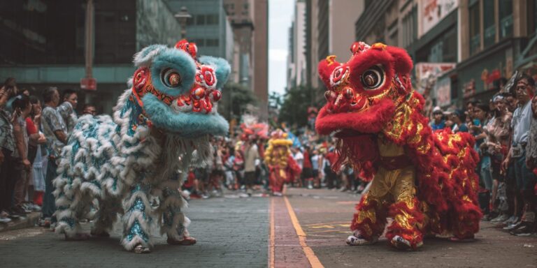 Difference in Costumes and Props – Lion Dance, Bian Lian, and God of Fortune Mascots in Singapore