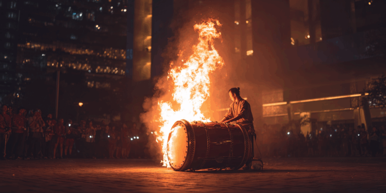 Drum and Fire Performance Booking Singapore – Elevate Your Event with Wolf Events