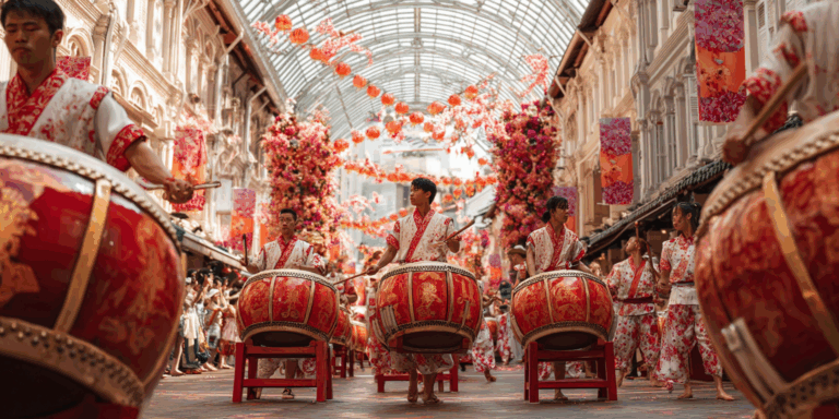 Festive Drums Performance Singapore – Elevate Your Event with Lion Dance, Bian Lian & God of Fortune Shows