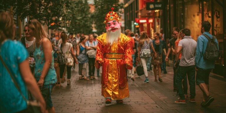 Gala Dinner God of Fortune Walkabout – Elevate Your Event with Lion Dance, Bian Lian & Mascot Performances in Singapore