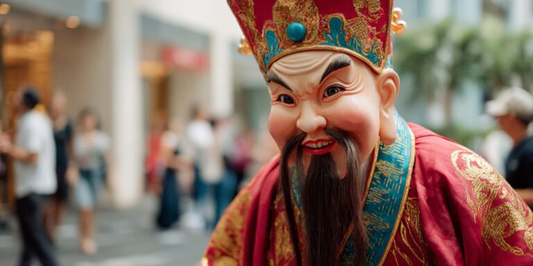 God of Fortune Mascot Costumes and Props Rental Singapore – Elevate Your Festive Event with Wolf Events