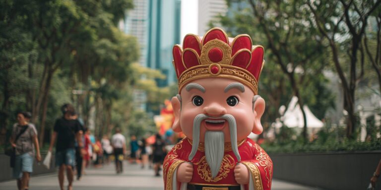 God of Fortune Mascot for National Day Celebrations Singapore – Enhance Your Event with Lion Dance & Drum Performances