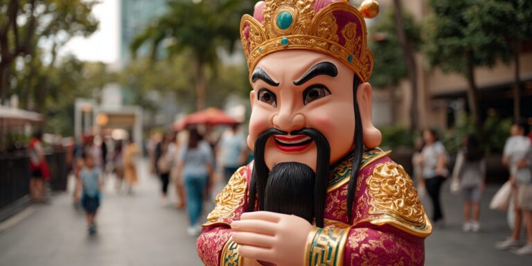 God of Fortune Mascot for Community Events Singapore – Elevate Your Festive Celebrations with Wolf Events