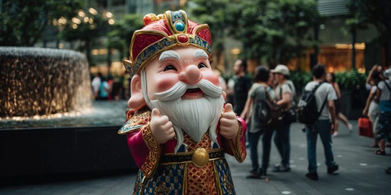 God of Fortune Mascot for Influencer Events and Marketing in Singapore – Elevate Your Brand with Wolf Events