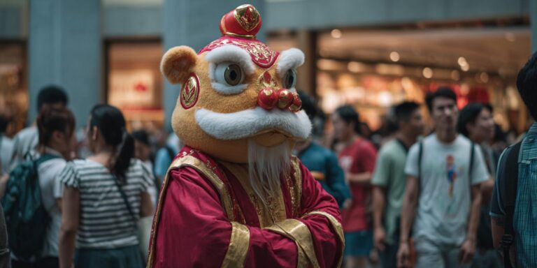 God of Fortune Mascot for Travel Expo Singapore – Elevate Your Event with Lion Dance & Cultural Performances