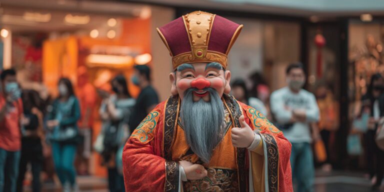 God of Fortune Mascot Photo Booth Rental Singapore – Elevate Your Event with Prosperity & Joy