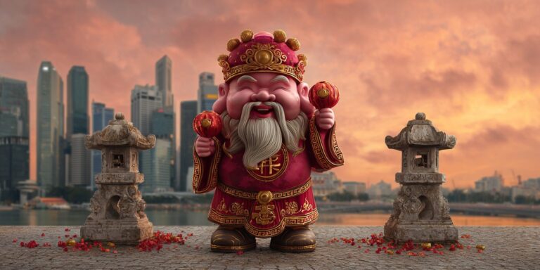 God of Fortune Roving Mascot CNY Events Singapore – Elevate Your Festive Celebration with Wolf Events
