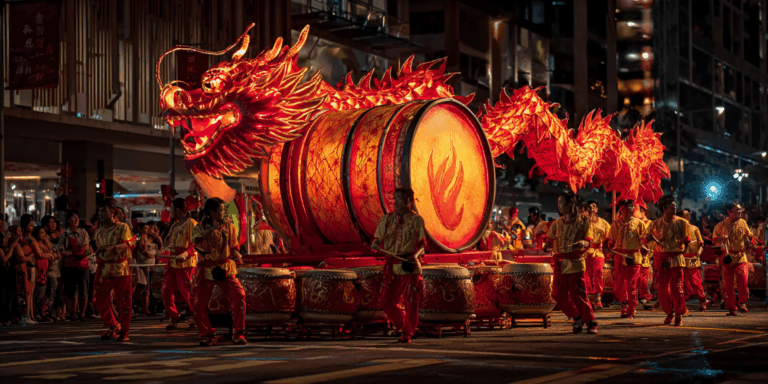 LED Dragon Dance and Drum Performance Singapore – Modern Festive Entertainment by Wolf Events