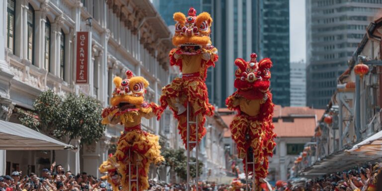 Lion Dance High Pole Performance Singapore – Tradition, Acrobatic Excellence & Event Highlights