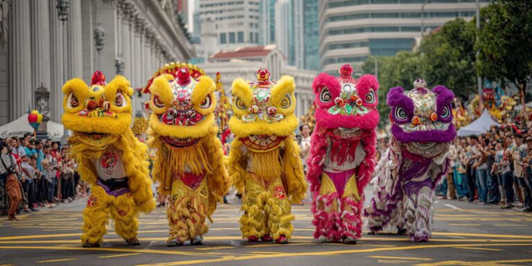 Logo-Branded Lion Dance Costumes – Elevate Your Singapore Event with Custom Corporate Branding