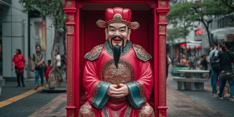 Photo Booth with God of Fortune Mascot Singapore – Elevate Your Festive Event with Wolf Events