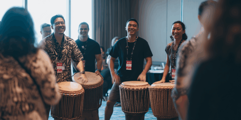 Team Building Drum Session Singapore 2025 – Boost Collaboration with Wolf Events’ Unique Drumming Experiences